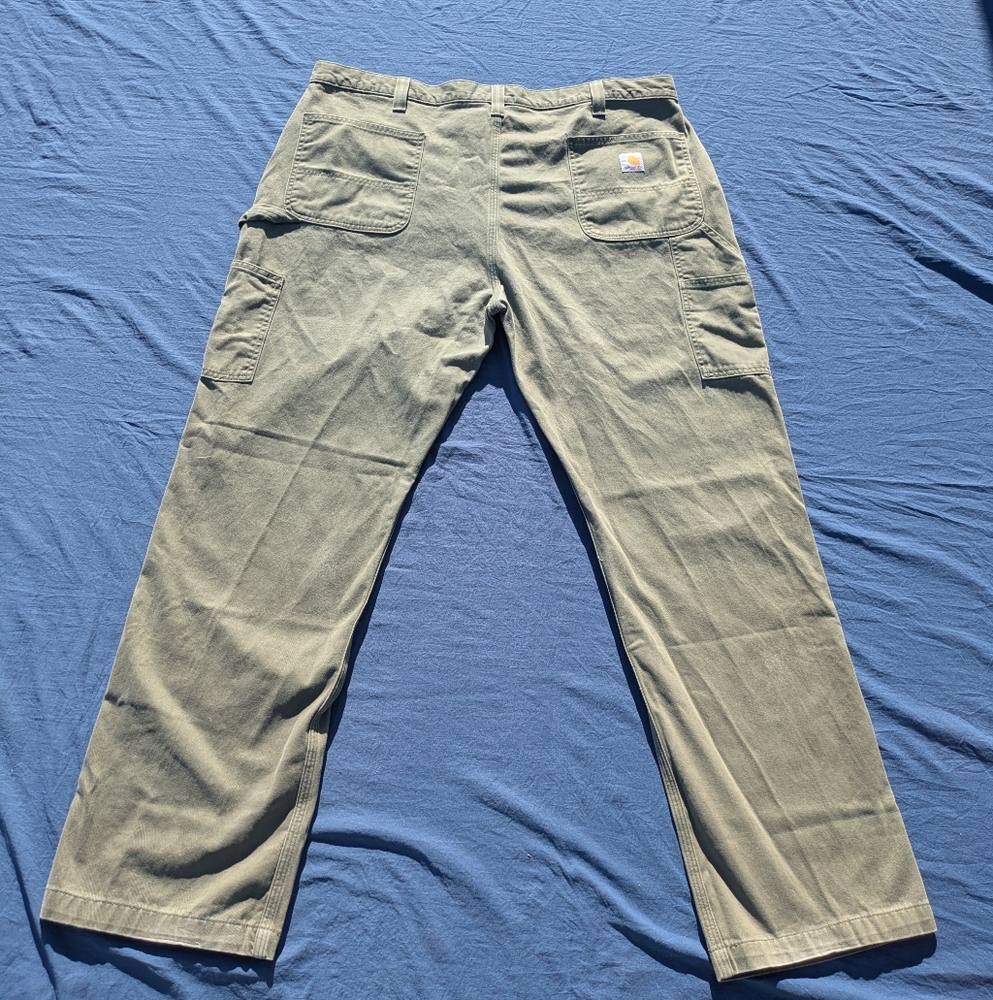 Carhartt Men's Relaxed Fit Carpenter Work Pants, Tan Colored, Size 42"x32"